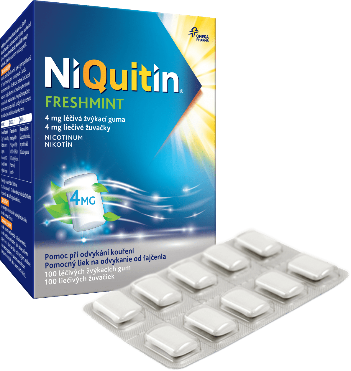 NiQuitin Freshmint - léčivá žvýkací guma